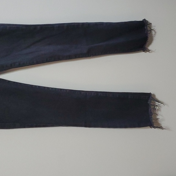 Edwin jeans women's size 6 size 28 black Janet raw cut frayed-hem frayed hem - Picture 2 of 16
